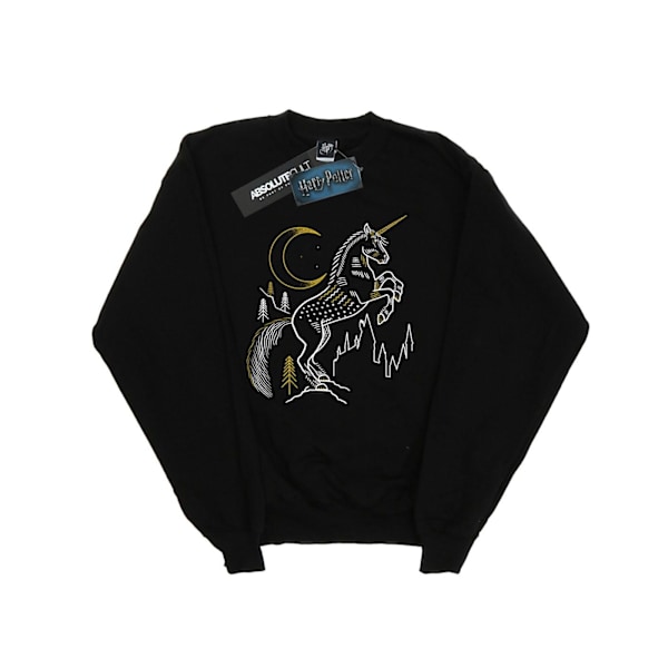 Harry Potter Herr Unicorn Line Art Sweatshirt S Svart Black S