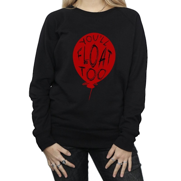 It Dam/Damer Pennywise You´ll Float Too Sweatshirt XXL Svart Black XXL