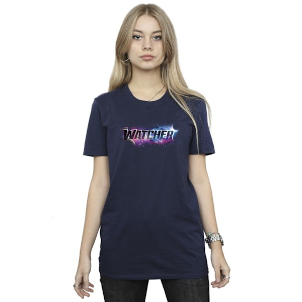 Marvel Dam/Kvinnor What If Watcher Bomull Boyfriend T-Shirt L Navy Blue L