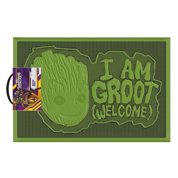 Guardians Of The Galaxy I Am Groot Welcome Door Mat One Size Gr Green One Size