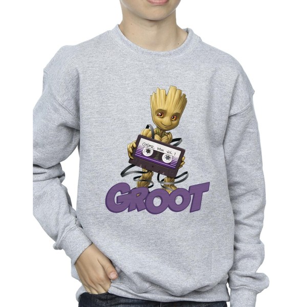 Guardians Of The Galaxy Boys Groot Casette Sweatshirt 5-6 år Sports Grey 5-6 Years