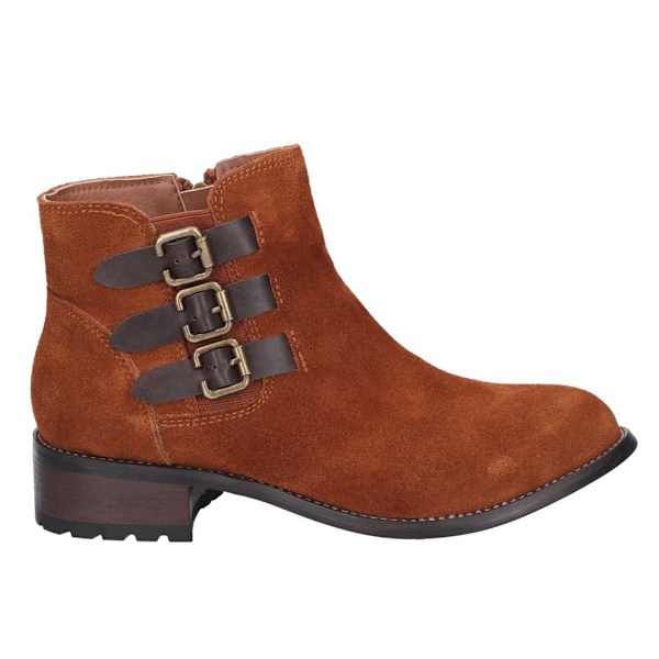 Divaz Dam/Dam Lexi Slip On Buckle Boot 4 UK Tan Tan 4 UK