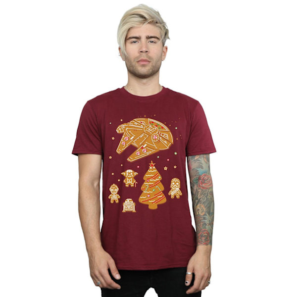 Star Wars Gingerbread Rebels T-shirt för män, M, Bourgogne Burgundy M