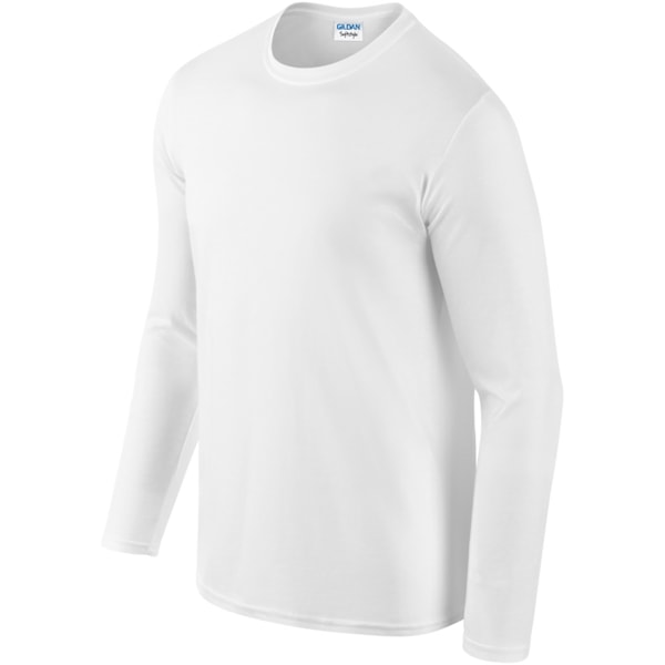 Gildan Soft Style långärmad T-shirt för män (5-pack) M Vit White M