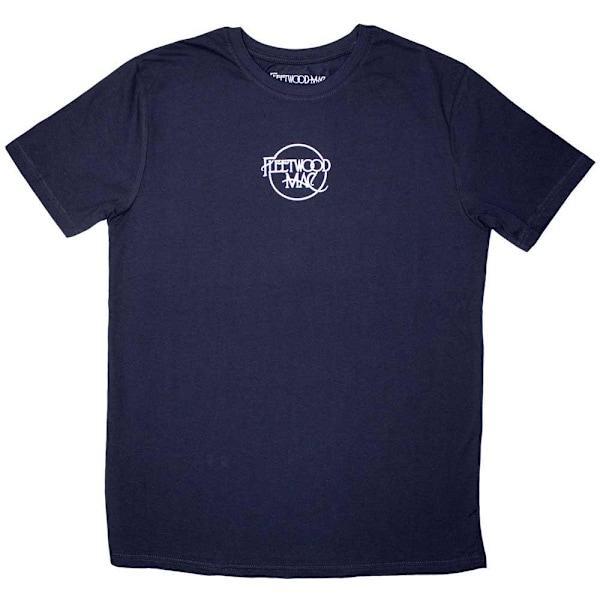 Fleetwood Mac Unisex Adult Mini Classic Logo T-Shirt S Navy Blu Navy Blue S