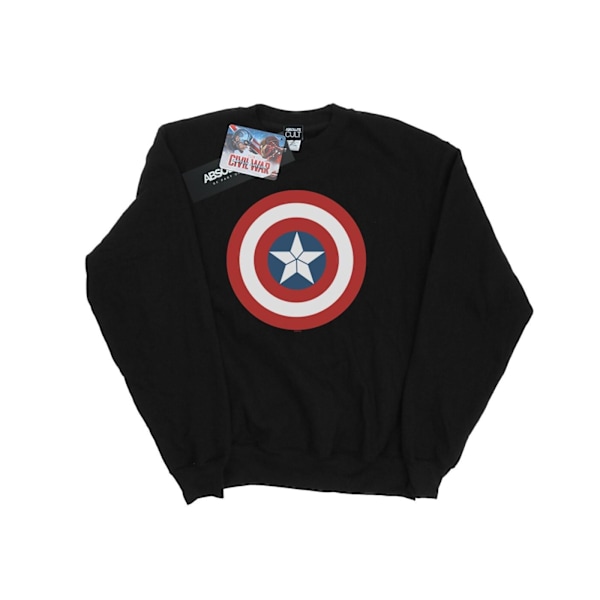 Marvel Herr Captain America Civil War Shield Sweatshirt L Svart Black L