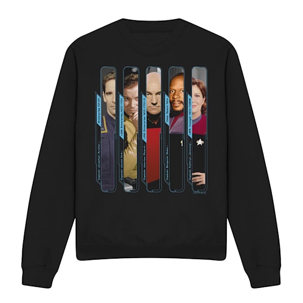 Star Trek Unisex Vuxen The Captains Sweatshirt XL Svart Black XL