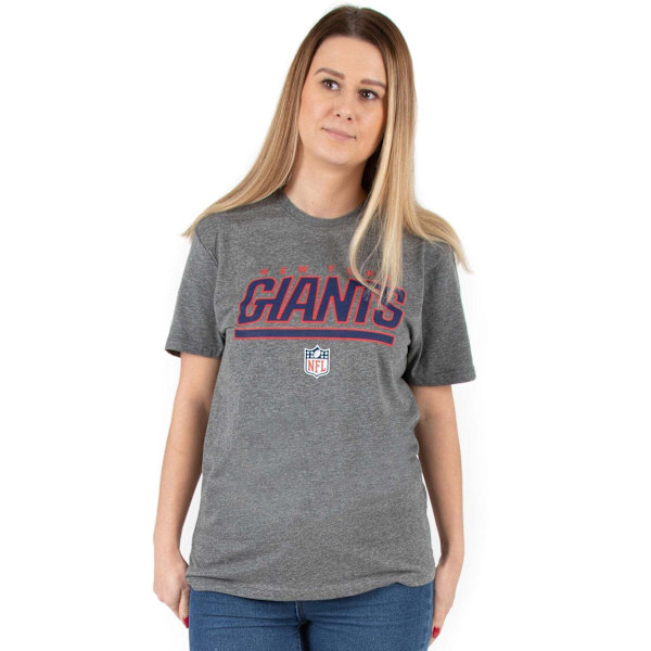 New York Giants Dam T-shirt för kvinnor/damer 3XL grå/marinblå/röd Grey/Navy/Red 3XL