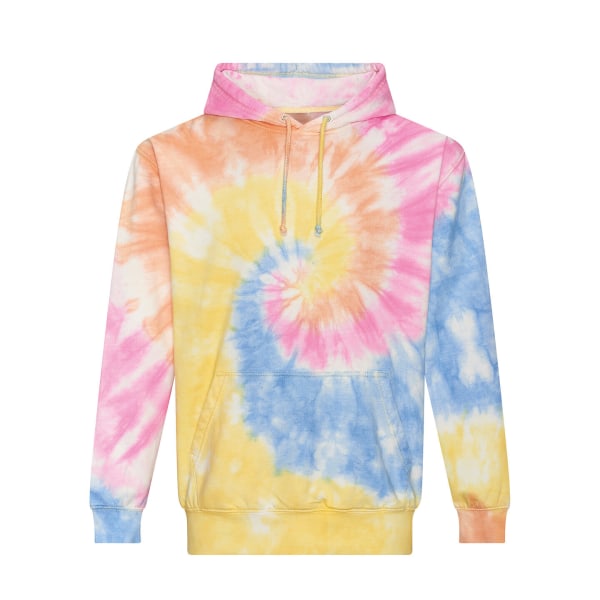 Awdis Unisex Adult Swirl Tie Dye Hoodie XS Gul/Blå/Rosa Yellow/Blue/Pink XS