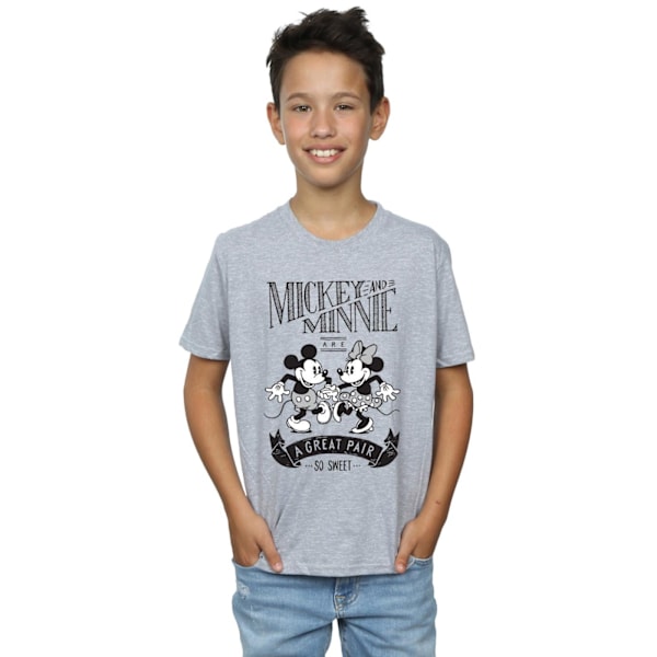 Disney Boys Mickey och Minnie Mouse Great Pair T-shirt 12-13 år Sports Grey 12-13 Years