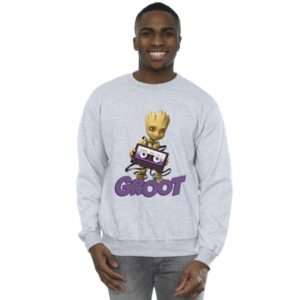 Guardians Of The Galaxy Herr Groot Kassett Sweatshirt L Sport Sports Grey L