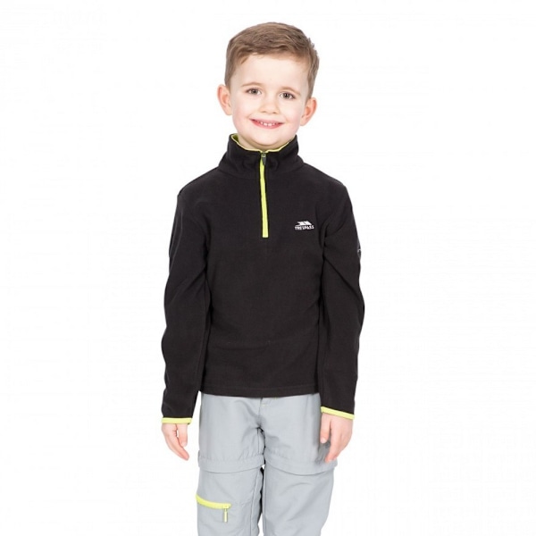 Trespass Etto Fleece-tröja med halv dragkedja för pojkar, 5/6 år, svart Black 5/6 Years