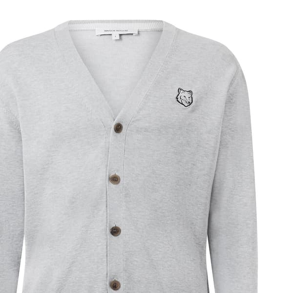 Maison Kitsuné Herrkofta med rävansikte L Grå Grey L