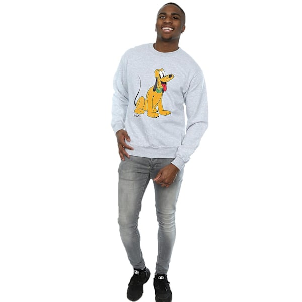 Disney Classic Pluto Sweatshirt S Sports Grey för män Sports Grey S