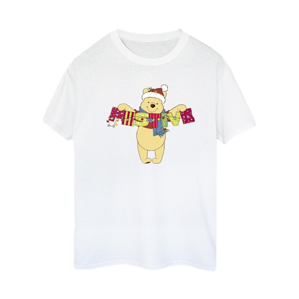 Disney Dam/Damer Winnie The Pooh Festlig Bomull Boyfriend T-shirt White S