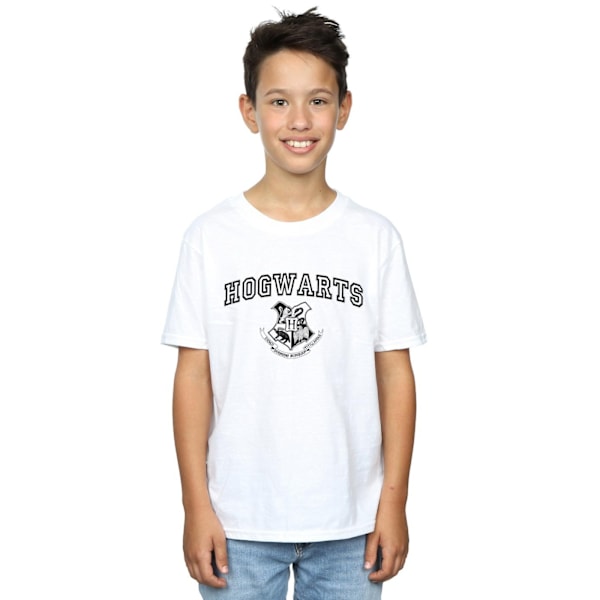 Harry Potter Boys Hogwarts Crest T-shirt 5-6 år Vit White 5-6 Years