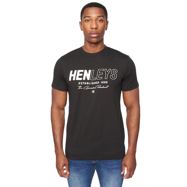 Henleys Herr Melvern T-Shirt L Svart Black L