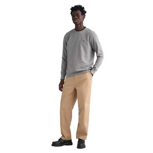 Gant Herr Tröja med Rund Hals XL Grå Grey XL