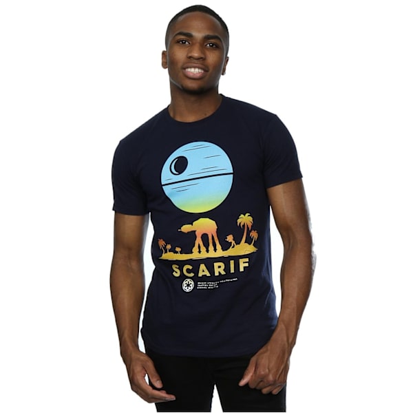 Star Wars Rogue One Scarif Sunset T-shirt L Deep Navy för män Deep Navy L