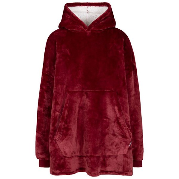 Trespass Unisex Vuxen Cosiness Oversized Hoodie Pläd Storlek Dark Cherry One Size