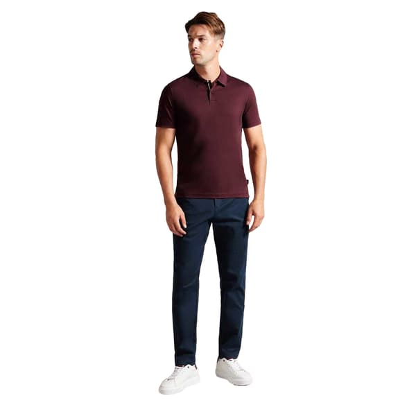 Ted Baker Herr Zeiter Bomull Pikétröja S Vinröd Maroon S