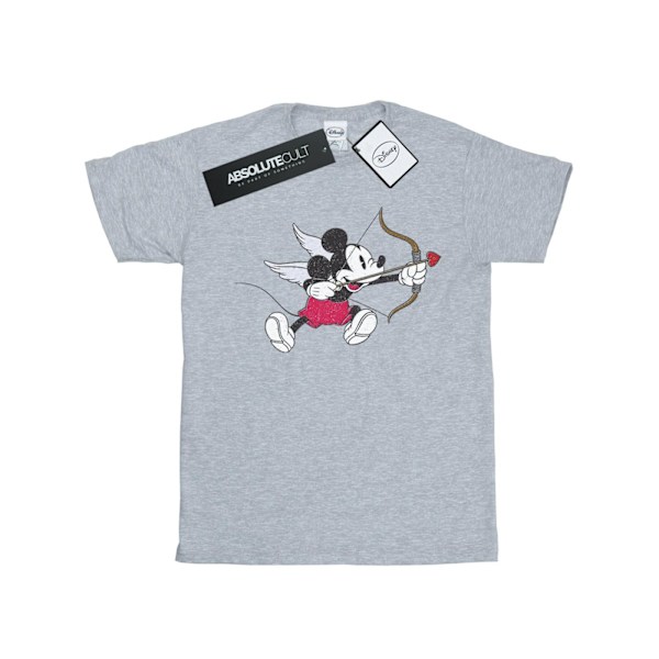 Disney Boys Mickey Mouse Love Cherub T-Shirt 7-8 år Sports G Sports Grey 7-8 Years