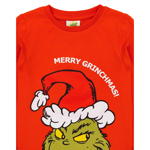 The Grinch Barn/Barn Langbenet Langærmet Julepyjamas Red/White 9-10 Years