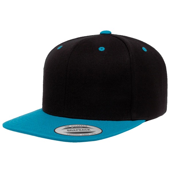 Yupoong The Classic Premium Snapback 2-Tone Cap One Size B Black/Teal One Size