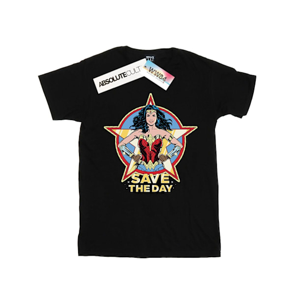 DC Comics Dam/Kvinnor Wonder Woman 84 Stjärndesign Bomull Pojkvän Black 4XL