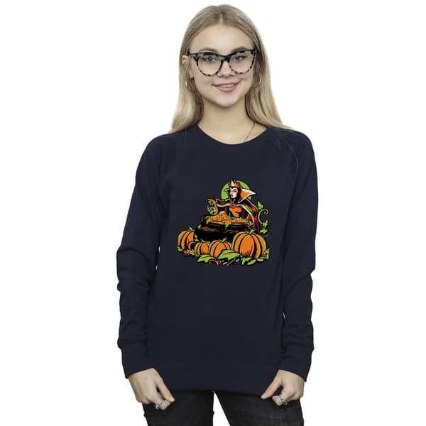 Disney Dam/Damer Evil Queen Skurkar Halloween Tröja L Navy Blue L
