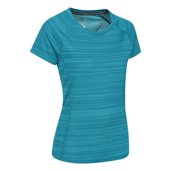 Mountain Warehouse Dam/Dam Endurance Randig T-shirt 6 UK Teal 6 UK