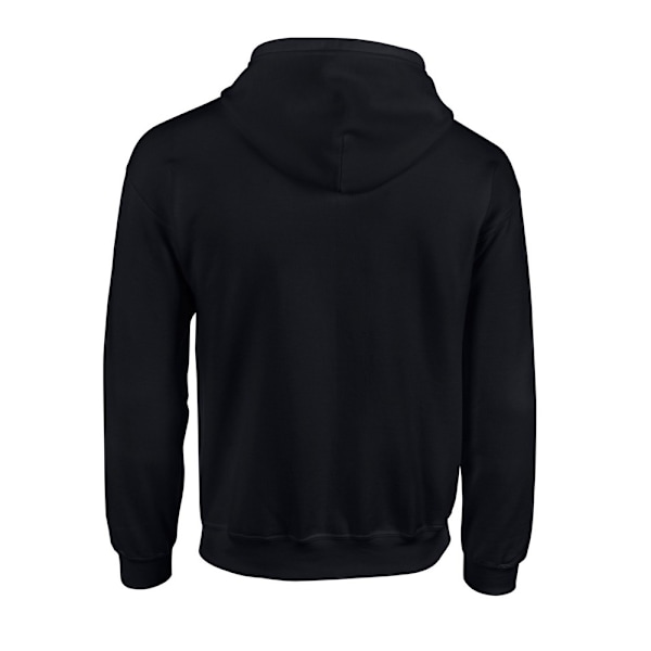 Gildan Herr Heavy Blend Full Zip Hoodie 5XL Svart Black 5XL