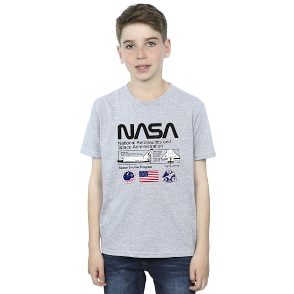 NASA Boys Space Admin T-shirt 12-13 år Sports Grey Sports Grey 12-13 Years