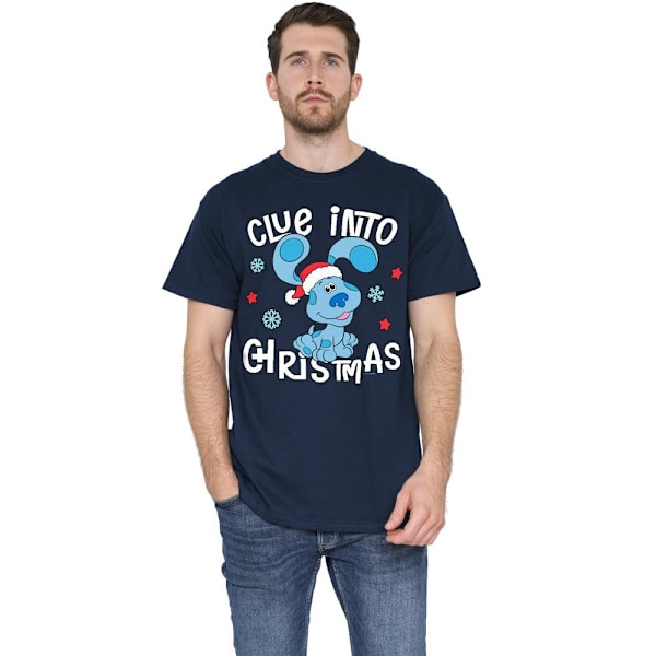 Blue´s Clues & You! Jul-T-shirt för män 5XL Marinblå Navy 5XL