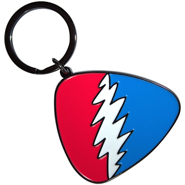 Grateful Dead Plektrum Nyckelring One Size Röd/Blå/Vit Red/Blue/White One Size