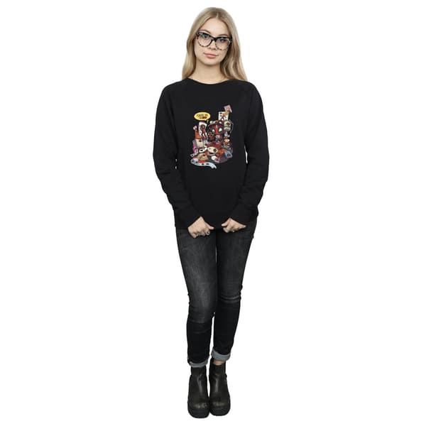 Marvel Womens/Ladies Deadpool Merchandise Royalties Sweatshirt White XXL