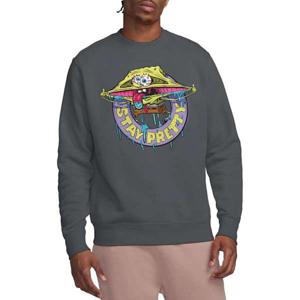 SvampBob Fyrkant Unisex Vuxen Stay Pretty Sweatshirt XL Ch Charcoal XL