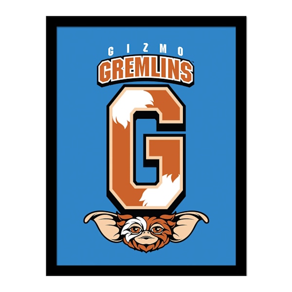 Gremlins Gizmo Jersey Inramad Poster 40cm x 30cm Blå/Orange/Vit Blue/Orange/White 40cm x 30cm