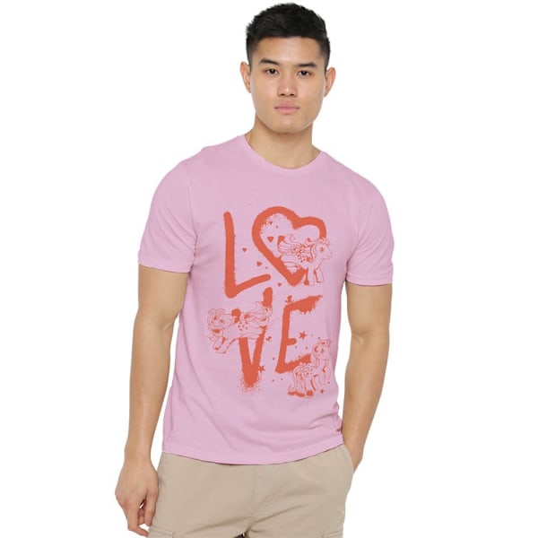 My Little Pony Herr Love Graffiti T-Shirt L Ljusrosa Light Pink L