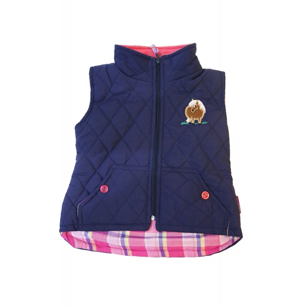 British Country Collection Barn/Barnkläder Tre Tjocka Ponnyer Quiltad Navy L