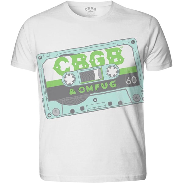 CBGB Unisex Adult Tape T-Shirt L Vit White L