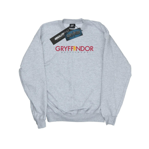 Harry Potter Herr Gryffindor Text Sweatshirt XXL Sports Grey Sports Grey XXL