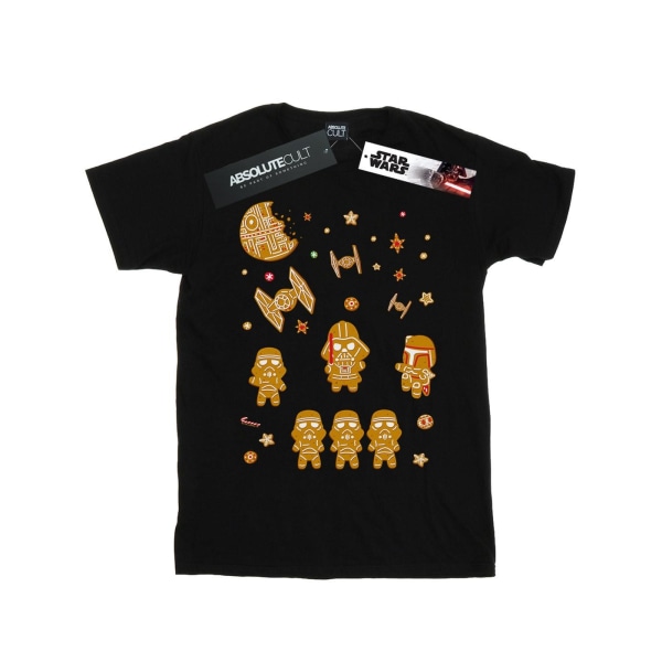 Star Wars Boys Gingerbread Empire T-Shirt 7-8 Years Black Black 7-8 Years