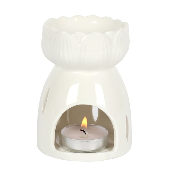 Something Different Lotus Oljelampa En Storlek Vit White One Size