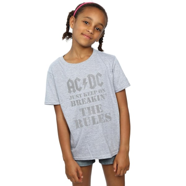 AC/DC Girls Just Keep On Breaking The Rules Bomull T-shirt 9-11 Sports Grey 9-11 Years