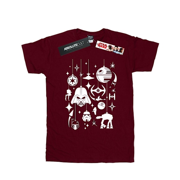 Star Wars Damkläder/Damer Jul Dekorationer Bomull Boyfriend Burgundy S