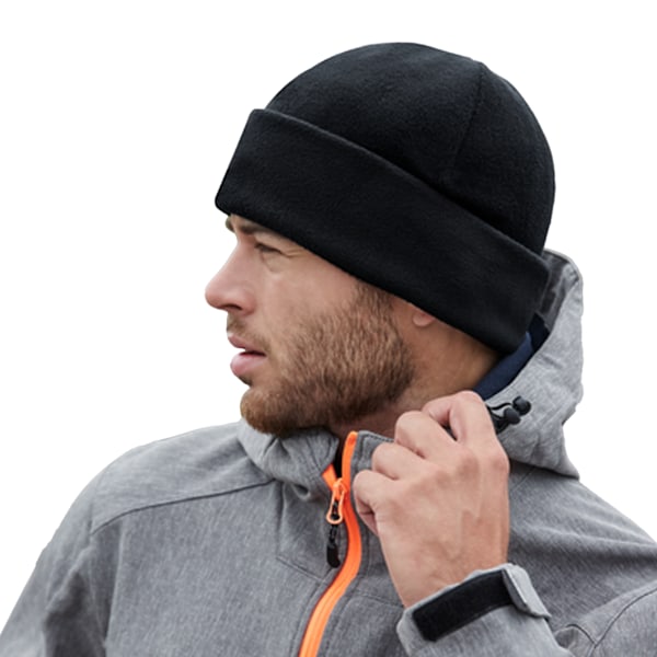 Beechfield Återvunnen Fleece Beanie One Size Svart Black One Size
