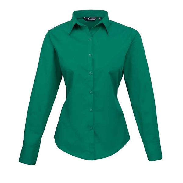 Premier Dam/Kvinna Långärmad Skjorta 22 UK Smaragdgrön Emerald 22 UK