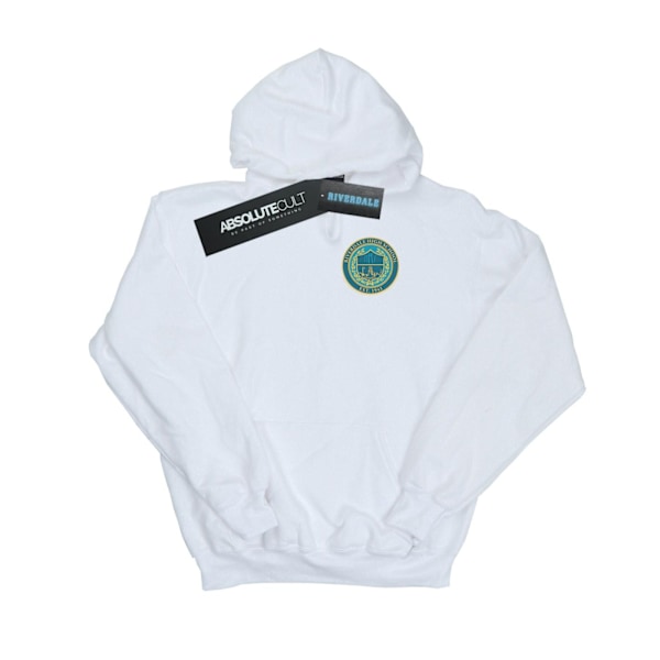 Riverdale Herr High School Crest Brösttryck Hoodie M Vit White M