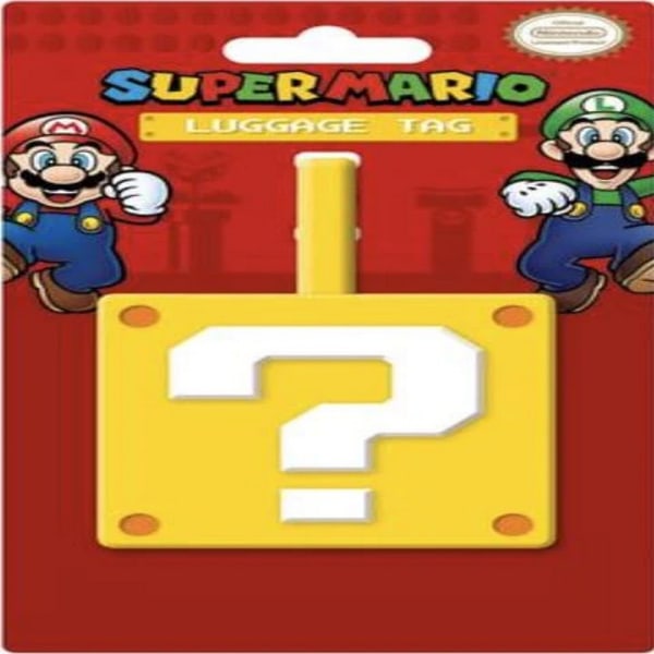Super Mario Mystery Block Bagage Tag One Size Gul/Vit Yellow/White One Size